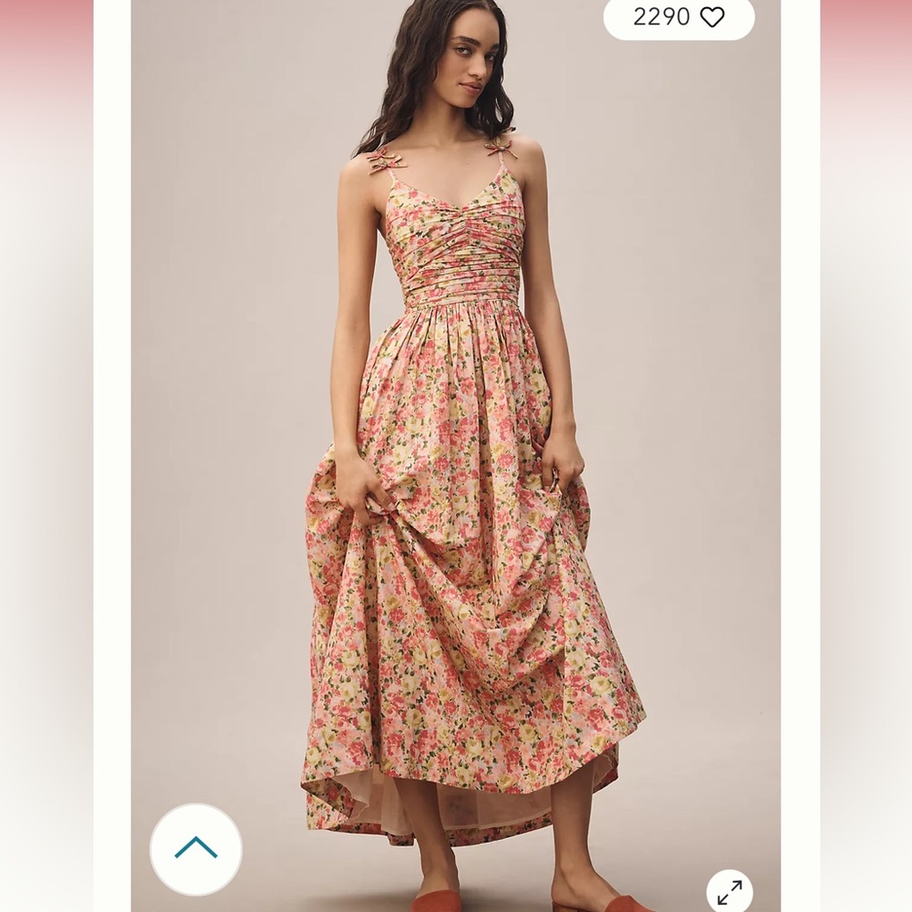NEW Love The Label Pink XS Micah Maxi Dress Floral